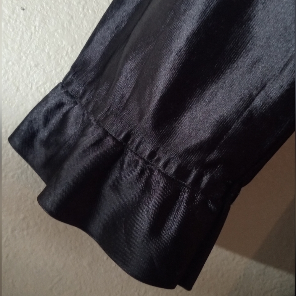 Vintage 60-70s Rue Rodeo Luxury Satiny Frill Ruffle Robe Medium Beautiful - Picture 7 of 7